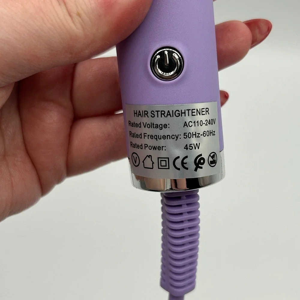 Xuanze XZWD-558 Hair Straightener Brush Purple Ceramic Heated Styling Tool NEW